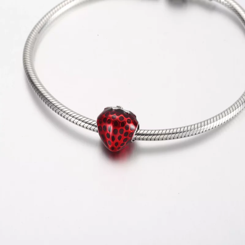 (imagen para) Charm de fresa con semillas de Pandora - 791681C01 - Ver 5