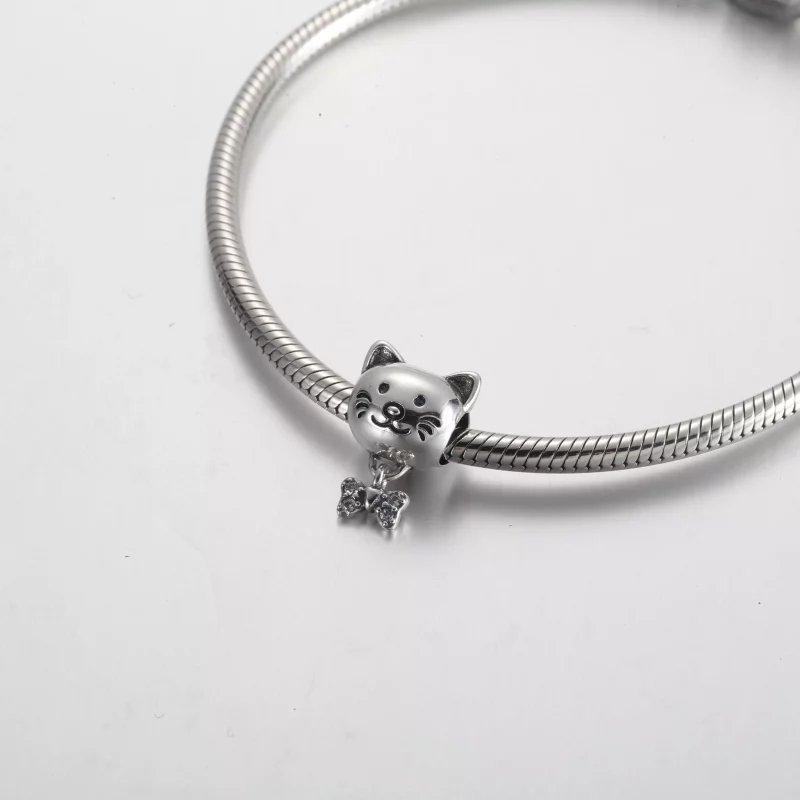 (imagen para) Charm de gato y lazo de Pandora - 792255C01 - Ver 5