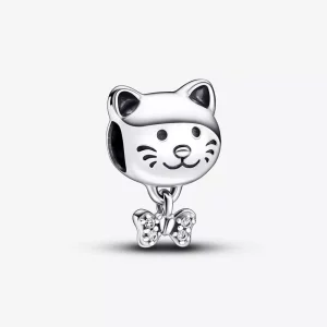 (imagen para) Charm de gato y lazo de Pandora - 792255C01