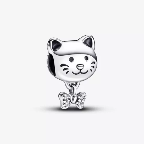 (imagen para) Charm de gato y lazo de Pandora - 792255C01