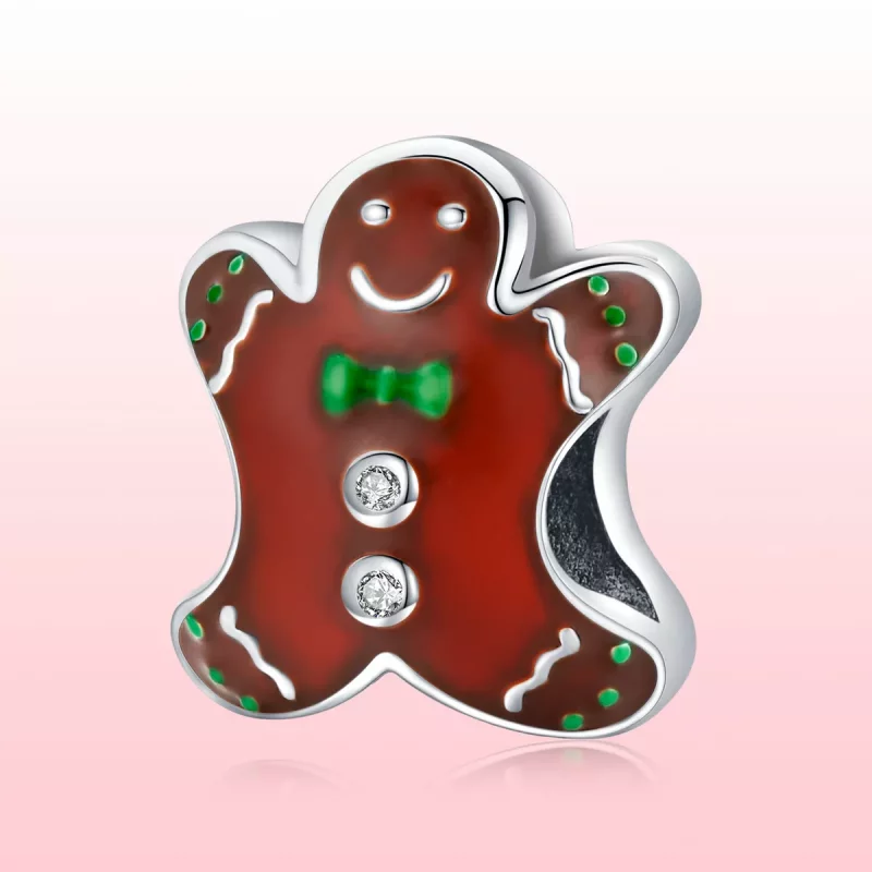 (imagen para) Charm de Hombre de Jengibre Plateado al Estilo Pandora - SCC2037 - Ver 6
