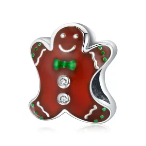 (imagen para) Charm de Hombre de Jengibre Plateado al Estilo Pandora - SCC2037