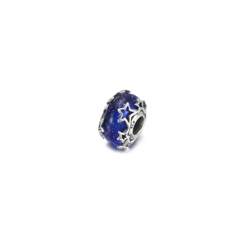 (imagen para) Charm de Murano PANDORA Galaxy Blue & Star - 790015C00 - Ver 2