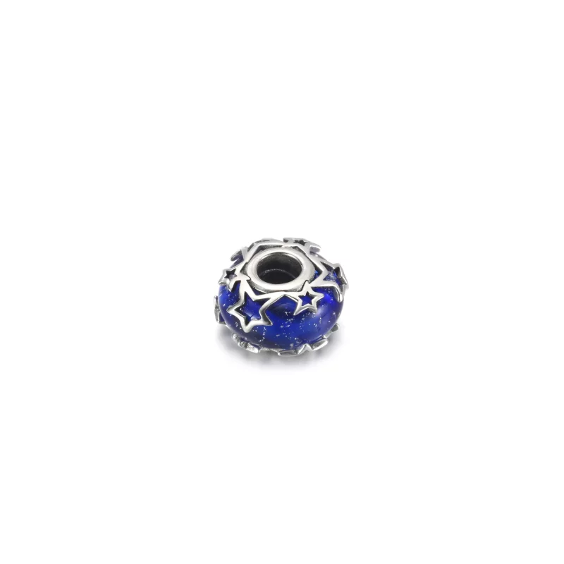 (imagen para) Charm de Murano PANDORA Galaxy Blue & Star - 790015C00 - Ver 4