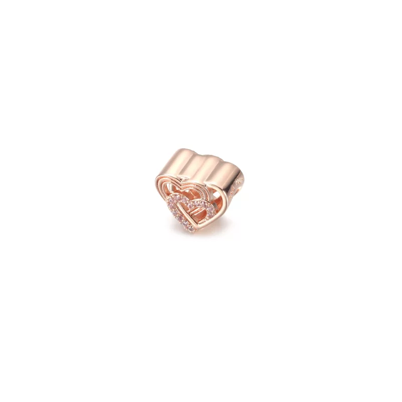 (imagen para) Charm de PANDORA con Corazones Entrelazados de Amor - 789529C01 - Ver 2