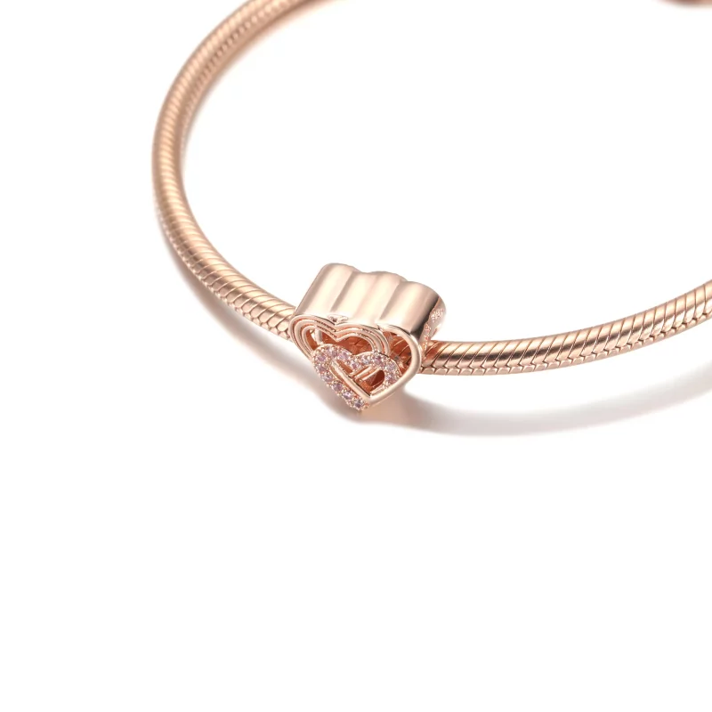 (imagen para) Charm de PANDORA con Corazones Entrelazados de Amor - 789529C01 - Ver 5