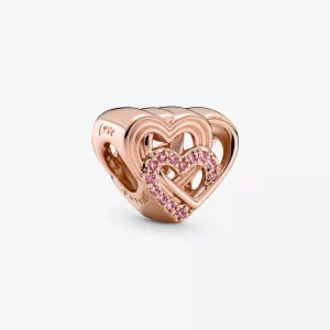 (imagen para) Charm de PANDORA con Corazones Entrelazados de Amor - 789529C01