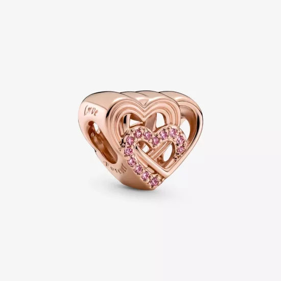 (imagen para) Charm de PANDORA con Corazones Entrelazados de Amor - 789529C01