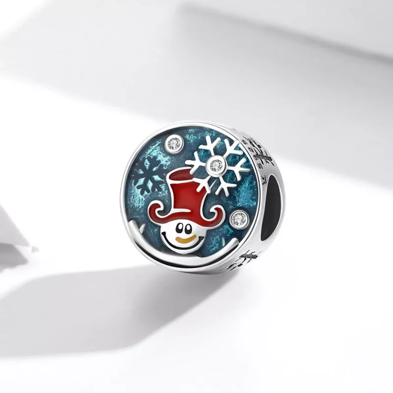 (imagen para) Charm de payaso de Navidad de estilo Pandora en plata - SCC2038 - Ver 2