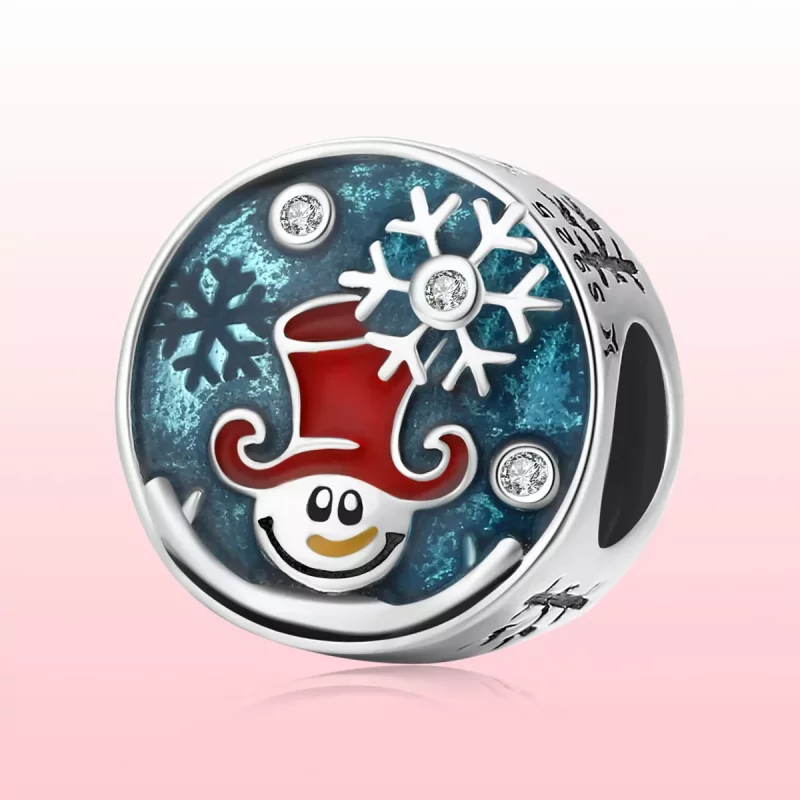 (imagen para) Charm de payaso de Navidad de estilo Pandora en plata - SCC2038 - Ver 6