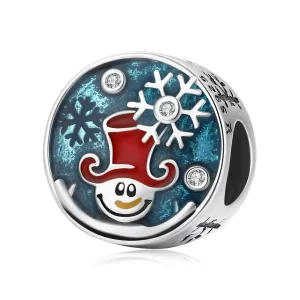 Charm de payaso de Navidad de estilo Pandora en plata - SCC2038 (imagen para) Charm de payaso de Navidad de estilo Pandora en plata - SCC2038
