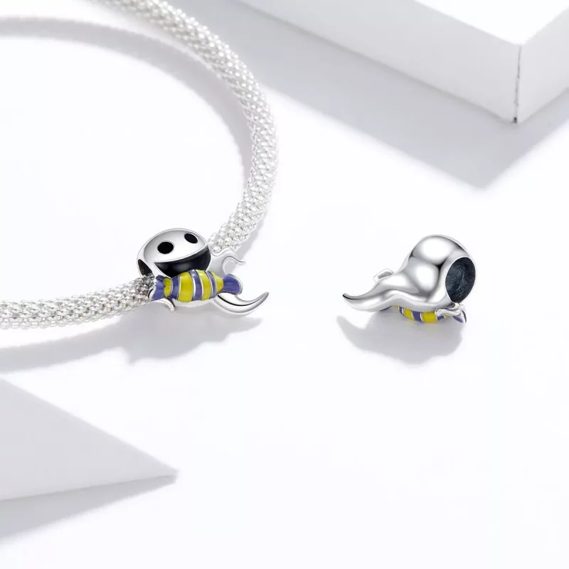 (imagen para) Charm de Plata al Estilo Pandora con diseño de Alborotador - SCC1619 - Ver 4
