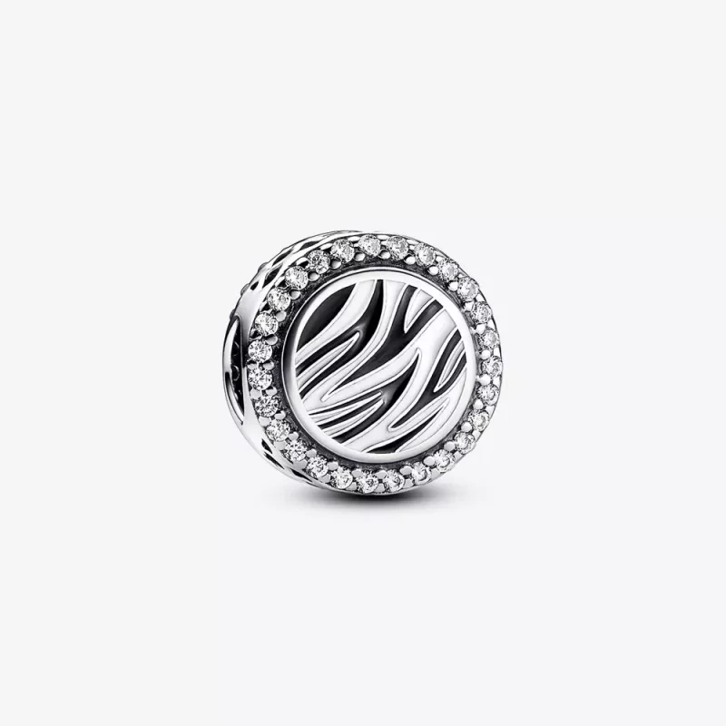 (imagen para) Charm de plata de ley con estampado de cebra de Pandora - 792016CZ_E025