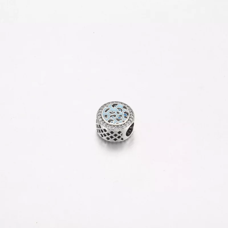 (imagen para) Charm de plata de ley con estampado de leopardo azul de Pandora - 792016CZ_E024 - Ver 2