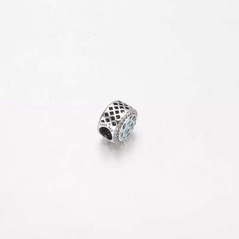 (imagen para) Charm de plata de ley con estampado de leopardo azul de Pandora - 792016CZ_E024 - Ver 3