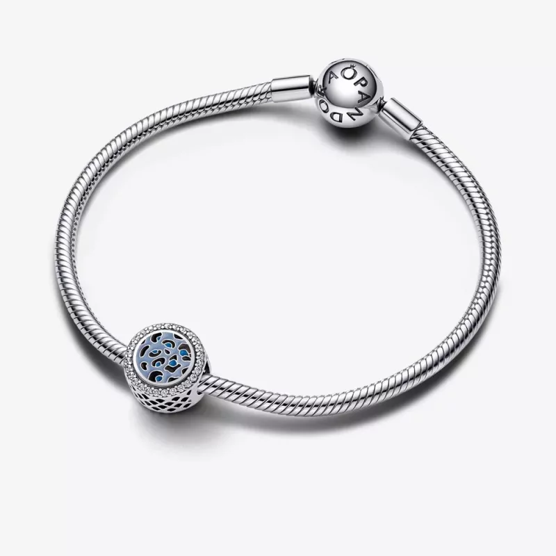 (imagen para) Charm de plata de ley con estampado de leopardo azul de Pandora - 792016CZ_E024 - Ver 6