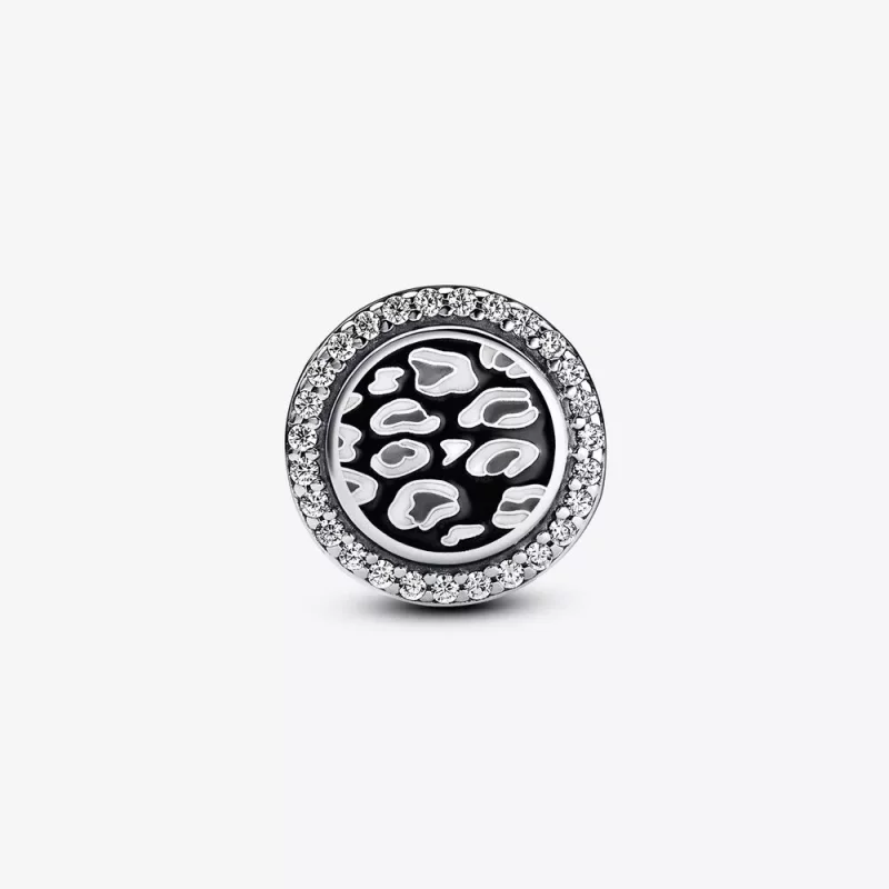 (imagen para) Charm de plata de ley con estampado de leopardo negro de Pandora - 792016CZ_E023 - Ver 6