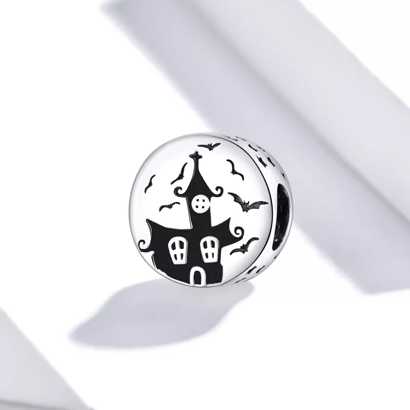 (imagen para) Charm de Plata Estilo Pandora Castillo Fantasma - SCC1615 - Ver 2