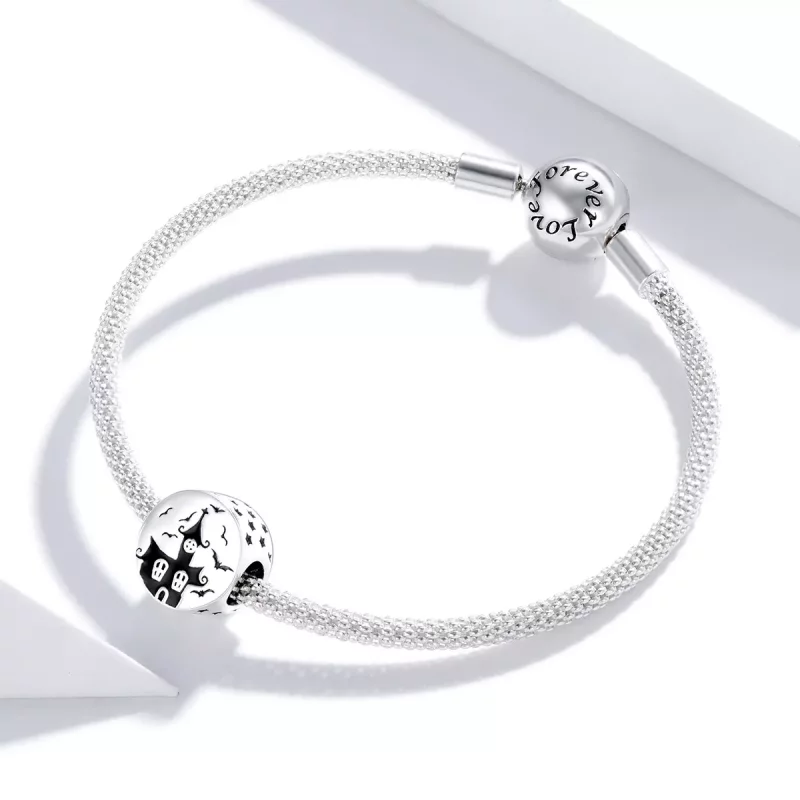 (imagen para) Charm de Plata Estilo Pandora Castillo Fantasma - SCC1615 - Ver 3