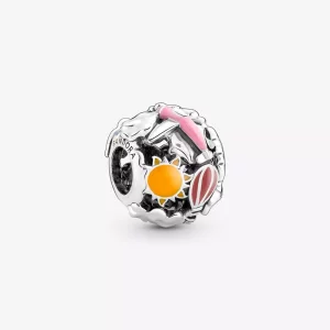 (imagen para) Charm de viaje y cielo con arcoíris de Pandora Fly Away - 791695C01