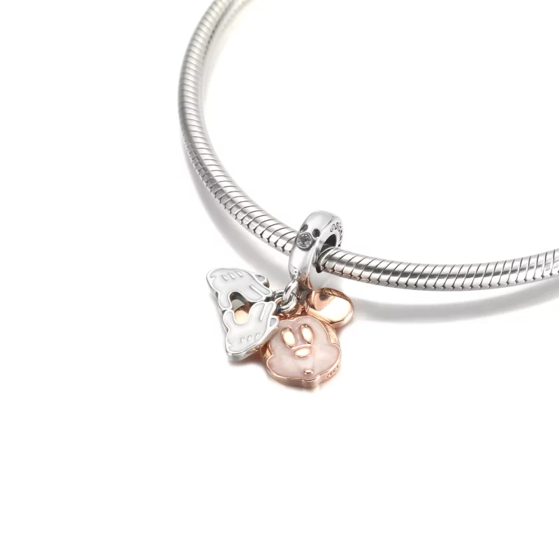 (imagen para) Charm doble colgante de Mickey Mouse de Disney de PANDORA - 780112C01 - Ver 5