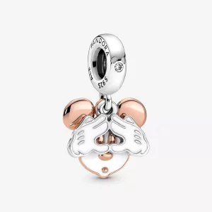 (imagen para) Charm doble colgante de Mickey Mouse de Disney de PANDORA - 780112C01