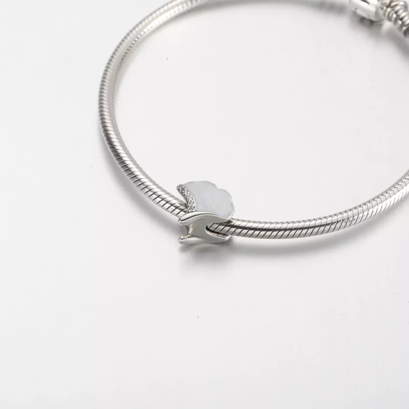(imagen para) Charm Ginkgo de plata de ley de Pandora - 792430C01 - Ver 5