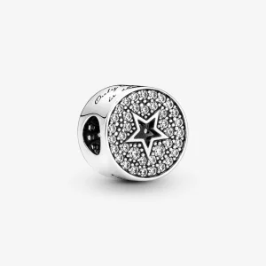 Charm Pandora con pavé y estrella "Felicitaciones" - 790793C01 (imagen para) Charm Pandora con pavé y estrella "Felicitaciones" - 790793C01