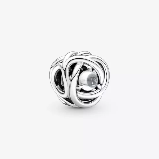 (imagen para) Charm PANDORA Círculo de Eternidad Abril Transparente - 790064C01