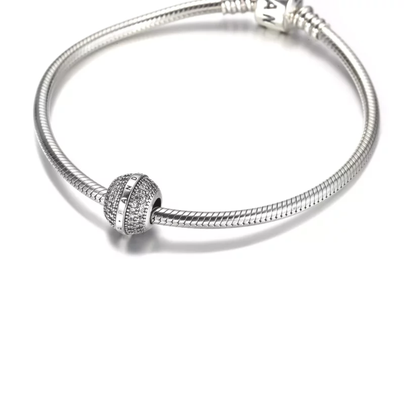 (imagen para) Charm PANDORA Pave y Logo - 799489C01 - Ver 5