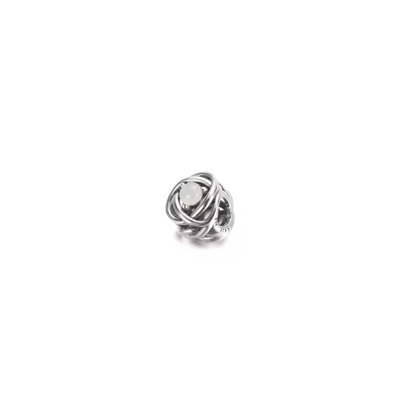 (imagen para) Charms de Círculo de Eternidad de Madreperla Blanca de PANDORA - 790064C03 junio - Ver 2