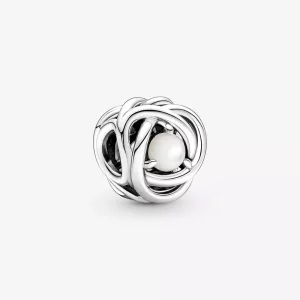 (imagen para) Charms de Círculo de Eternidad de Madreperla Blanca de PANDORA - 790064C03 junio