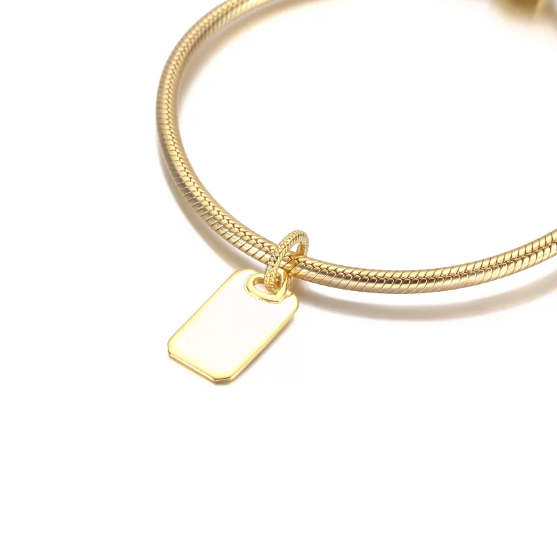 (imagen para) Colgante de etiqueta rectangular grabable PANDORA - 368611C00 - Ver 4