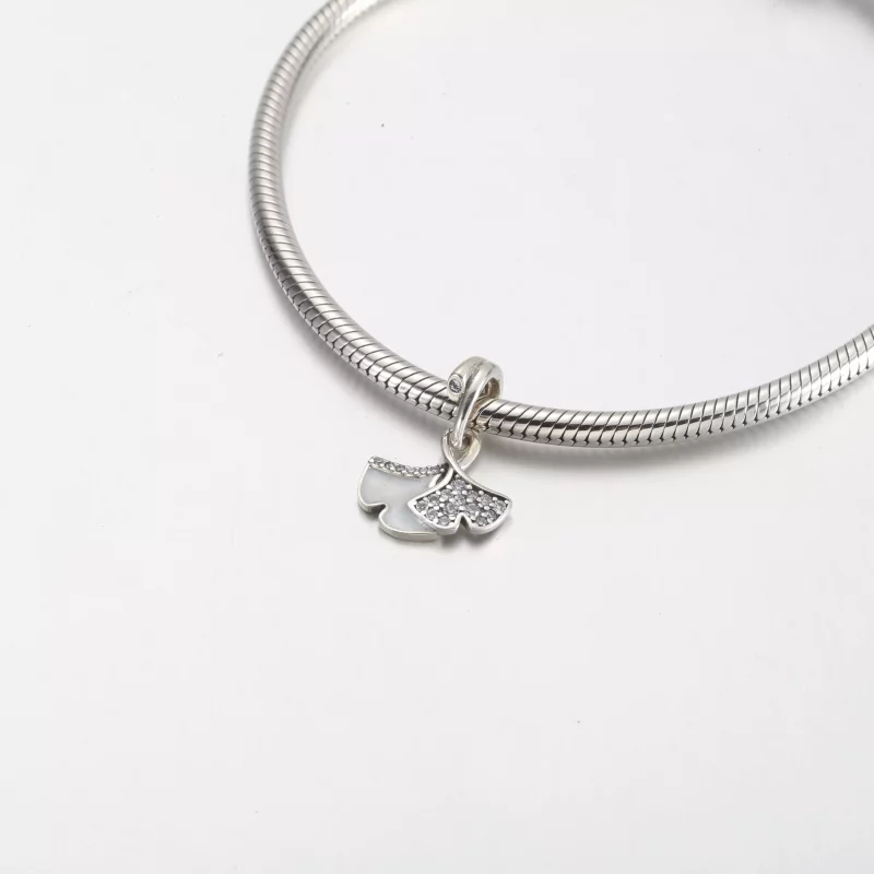 (imagen para) Colgante Ginkgo de plata esterlina de Pandora - 792429C01 - Ver 4