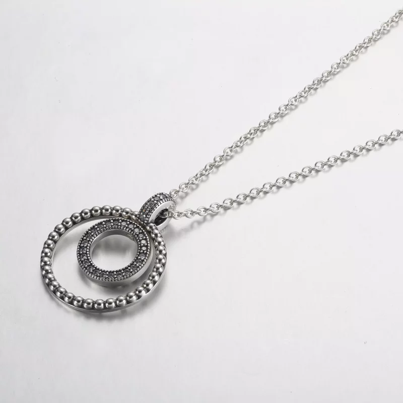 (imagen para) Colgante y collar con pavé y cuentas de la firma Pandora - 392308C01 - Ver 2