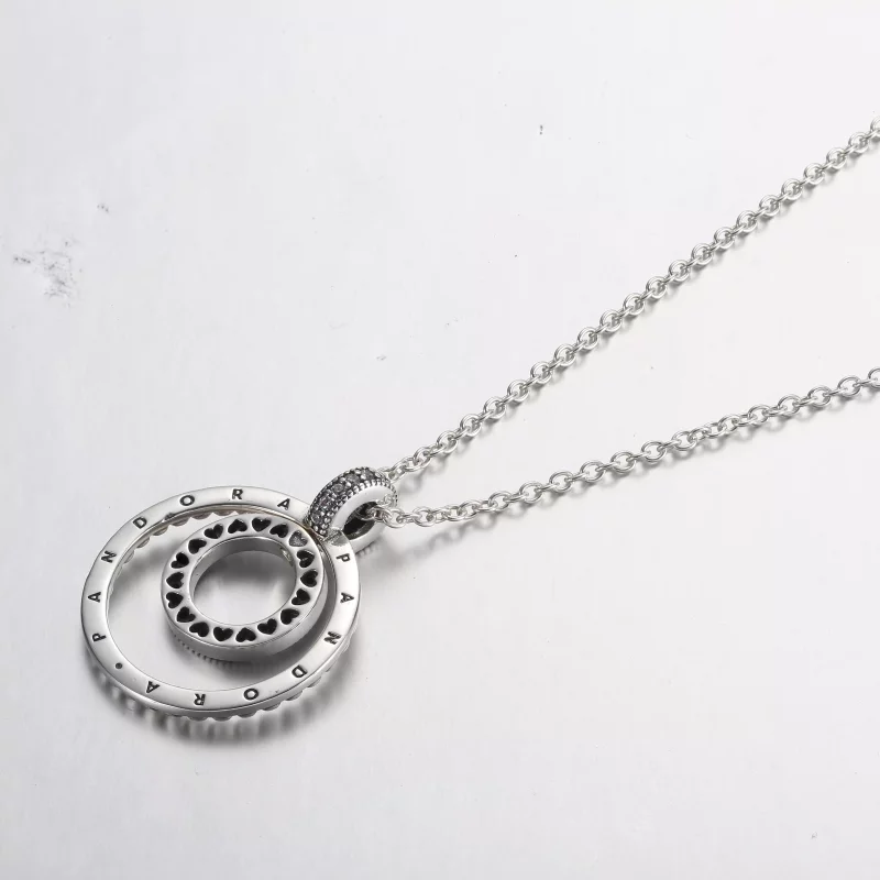 (imagen para) Colgante y collar con pavé y cuentas de la firma Pandora - 392308C01 - Ver 3