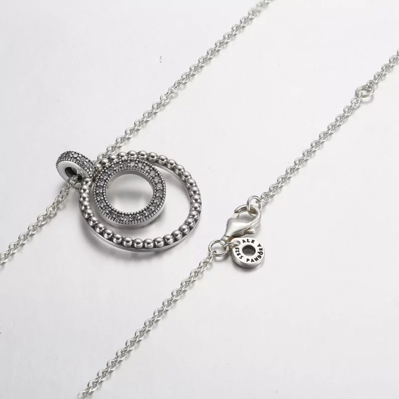 (imagen para) Colgante y collar con pavé y cuentas de la firma Pandora - 392308C01 - Ver 5