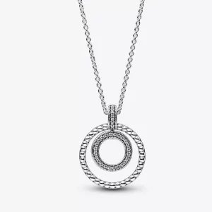Colgante y collar con pavé y cuentas de la firma Pandora - 392308C01 (imagen para) Colgante y collar con pavé y cuentas de la firma Pandora - 392308C01