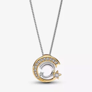 (imagen para) Colgante y collar de estrella fugaz de Pandora - 362204C01