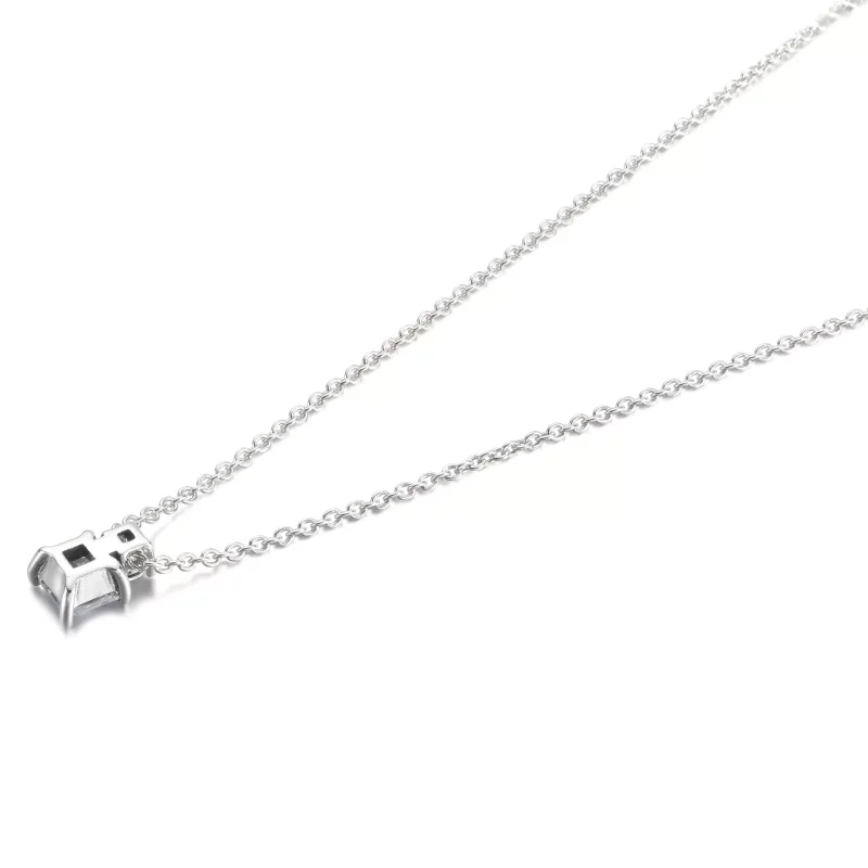 (imagen para) Collar colgante PANDORA Sparkling Collier con colgante redondo y cuadrado - 3900 - Ver 3