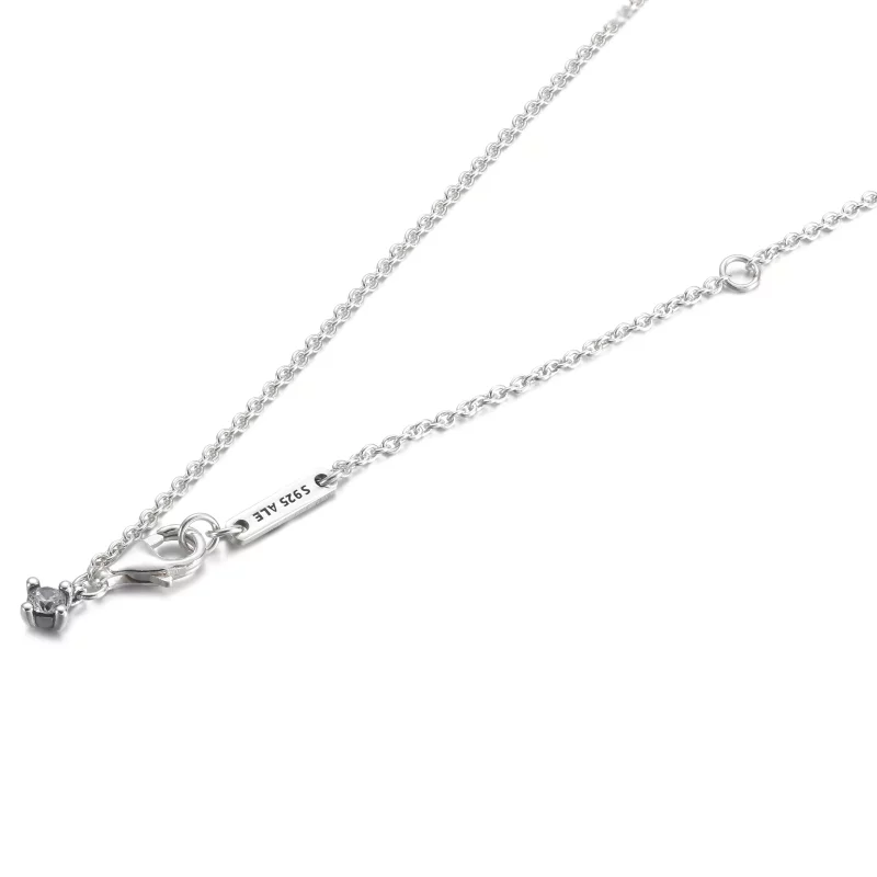 (imagen para) Collar colgante PANDORA Sparkling Collier con colgante redondo y cuadrado - 3900 - Ver 4
