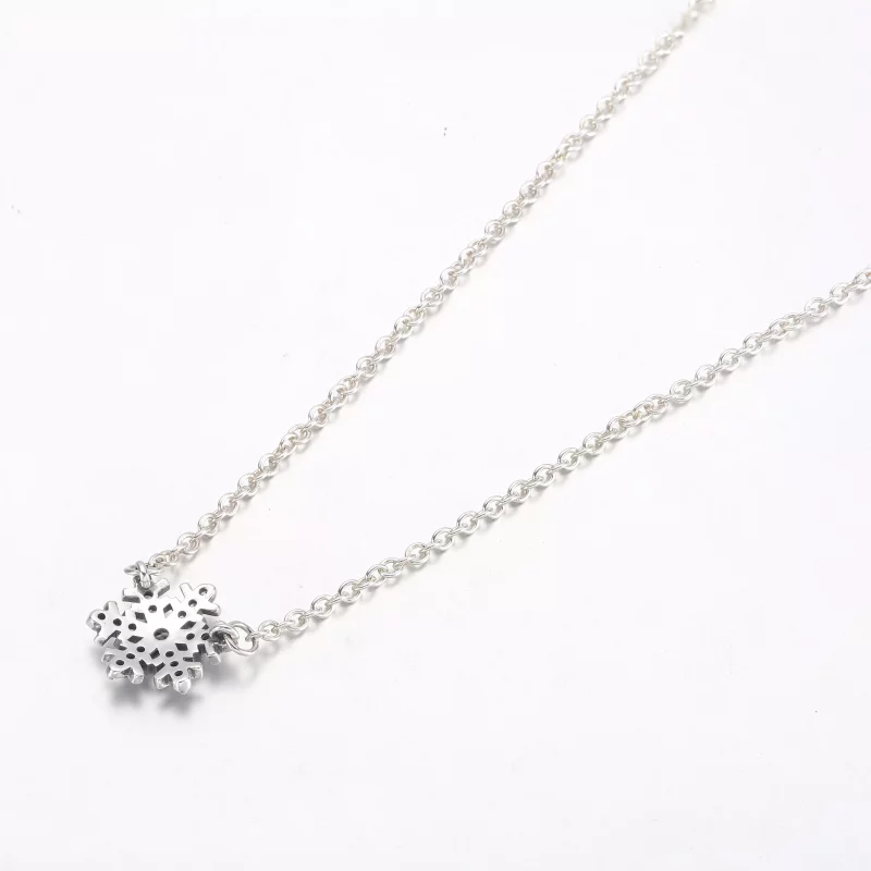 (imagen para) Collar con colgante de copo de nieve brillante de Pandora - 392371C01 - Ver 3