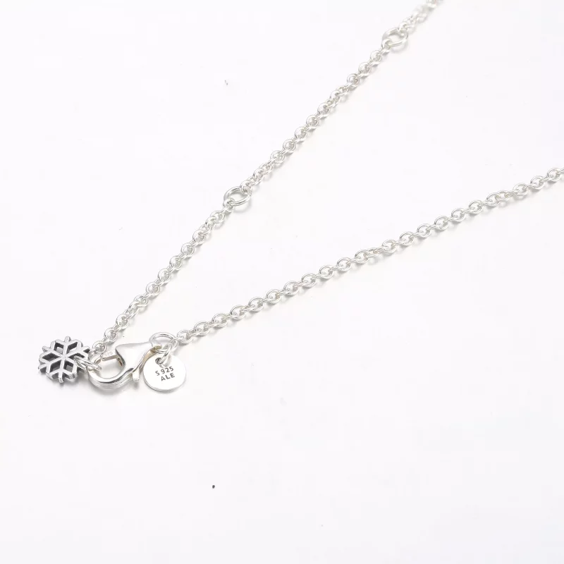 (imagen para) Collar con colgante de copo de nieve brillante de Pandora - 392371C01 - Ver 4