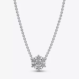 Collar con colgante de copo de nieve brillante de Pandora - 392371C01 (imagen para) Collar con colgante de copo de nieve brillante de Pandora - 392371C01