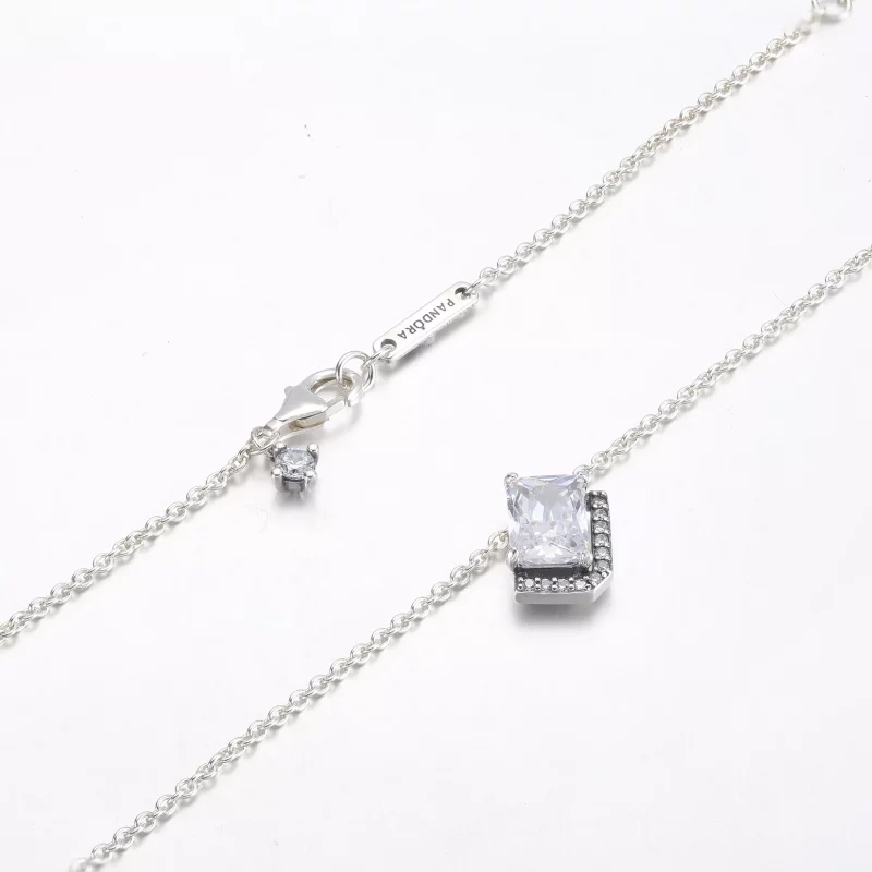 (imagen para) Collar con halo brillante rectangular de Pandora - 392388C01 - Ver 5