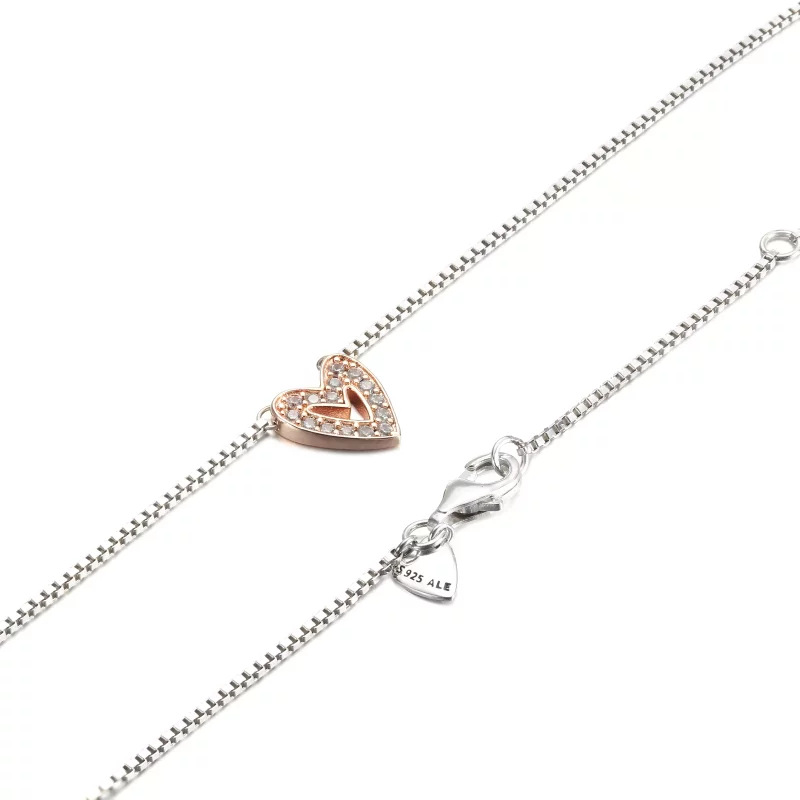 (imagen para) Collar PANDORA Corazón a Mano Alzada Brillante - 380089C01 - Ver 5