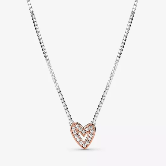 (imagen para) Collar PANDORA Corazón a Mano Alzada Brillante - 380089C01