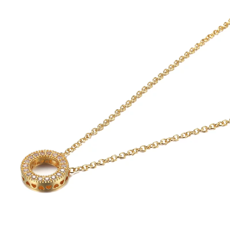 (imagen para) Collar Pandora Logo Pavé Circle Collier - 367436C01 - Ver 2