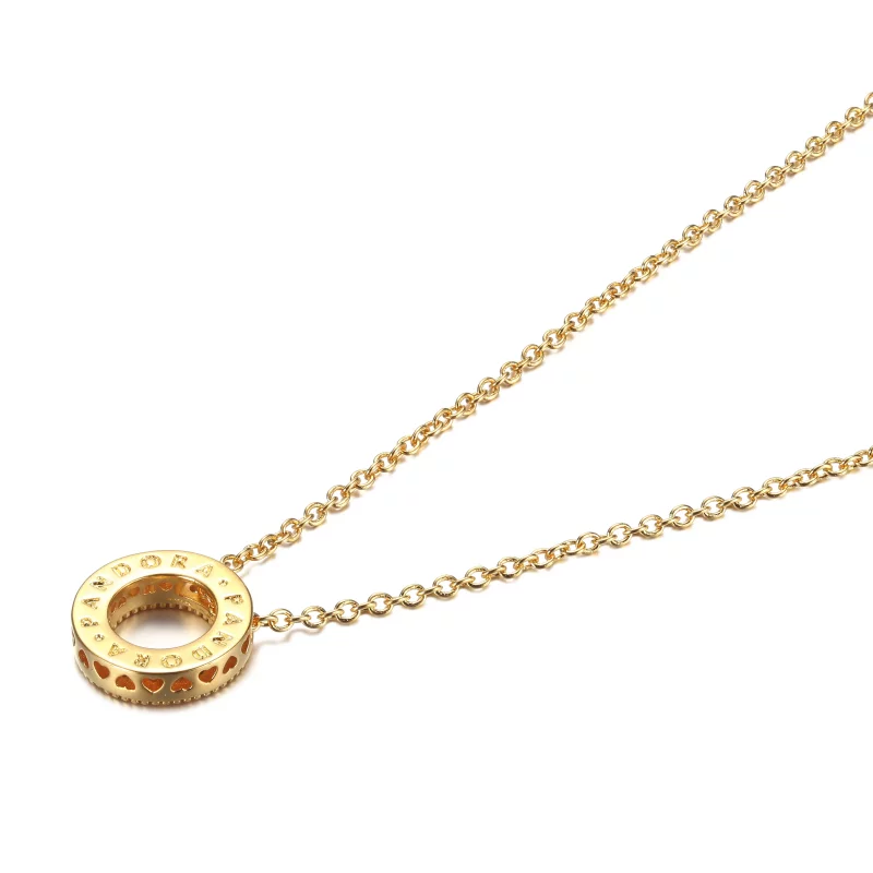 (imagen para) Collar Pandora Logo Pavé Circle Collier - 367436C01 - Ver 3