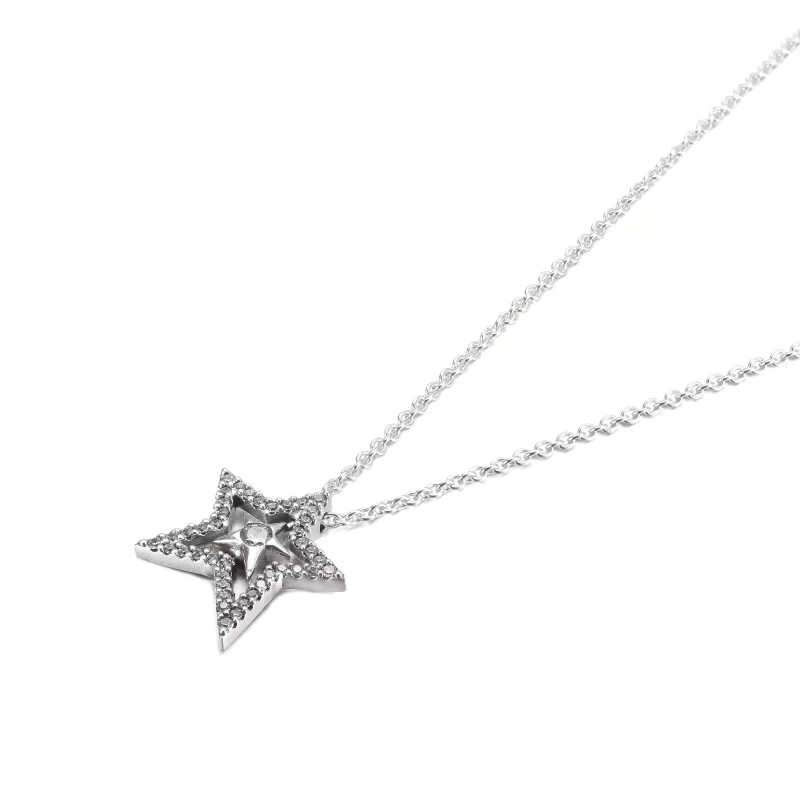 (imagen para) Collar PANDORA Pavé Asymmetric Star Collier - 390020C01 - Ver 2